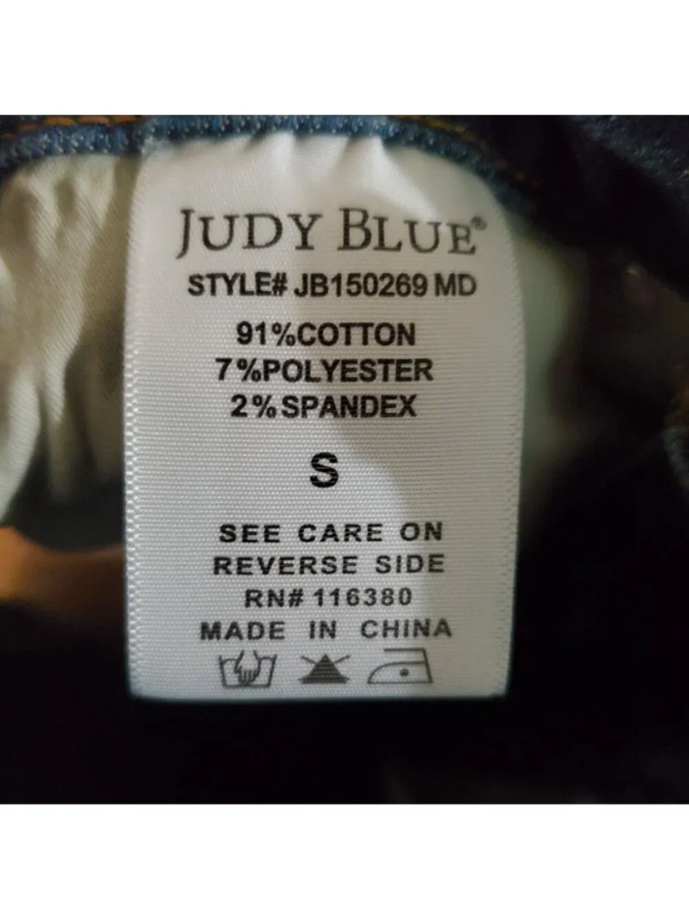 Judy Blue Shorts Womens Small Blue Cutoff Denim Jorts *Read*